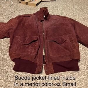 Donna Pelle Suede jacket Merlot